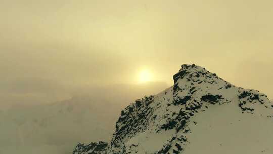 达古冰山雪景视频素材