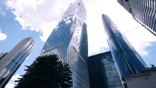 广州商业中心高楼林立4k视频素材