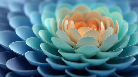 彩色立体花朵特写