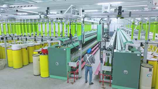 工业纺织厂视频素材模板下载