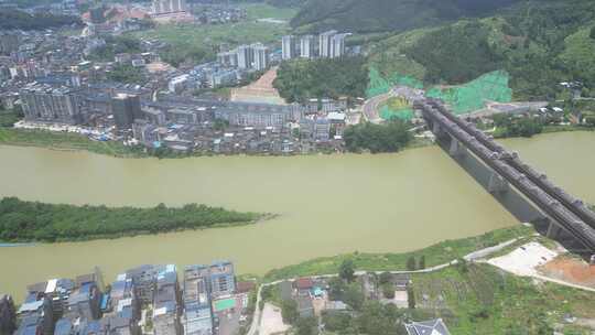 广西柳州地区三江县城建筑风光