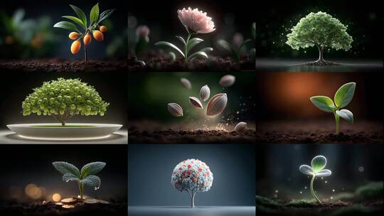 生命萌芽破土生长希望绽放高清在线视频素材下载