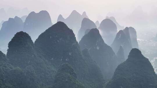 桂林山水风光航拍