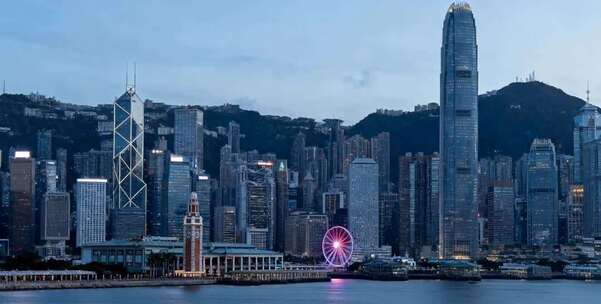 香港维多利亚港城市建筑景观