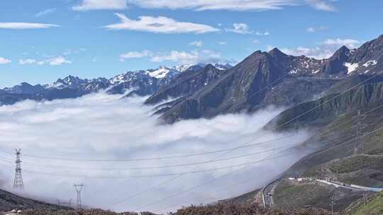 G318国道四川甘孜康定折多山的云雾延时