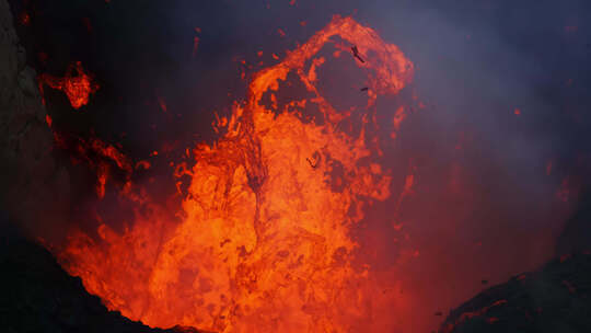 火山口岩浆喷发