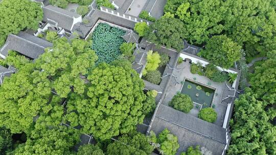 中式传统文化历史建筑醉白池风景区