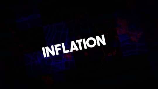 通货膨胀故障标题动画与电影背景视频素材模板下载