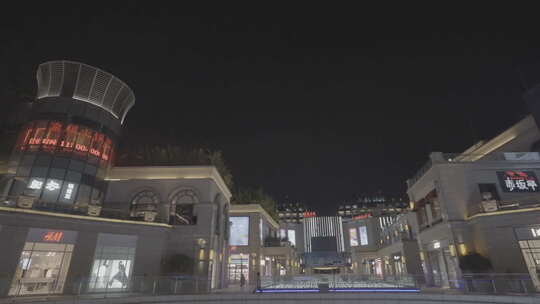 上海购物商场夜景视频素材模板下载