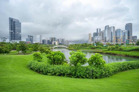 前海桂湾公园城市景观延时