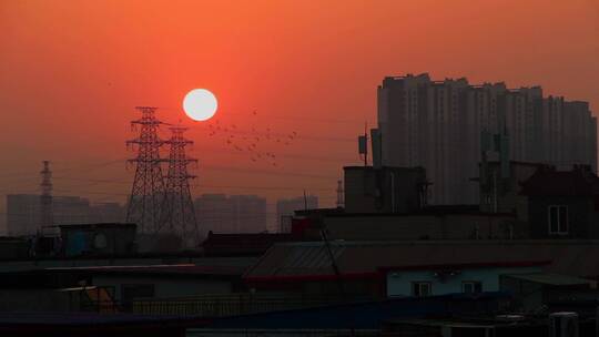 2022.11.17北京日落夕阳晚霞拍摄