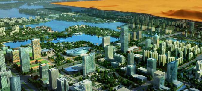 盛泽城市规划建筑漫游三维动画