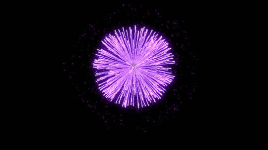 唯美紫色烟花爆炸素材带通道紫色粒子特效