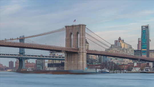 布鲁克林大桥昼夜延时视频素材模板下载