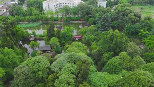 成都市郫都区旅游景区望丛祠航拍