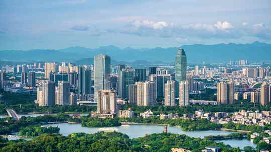 惠州城市风光大景延时4K