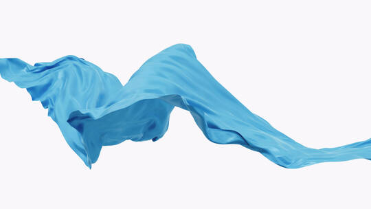 随风流动带透明通道的布料3D渲染