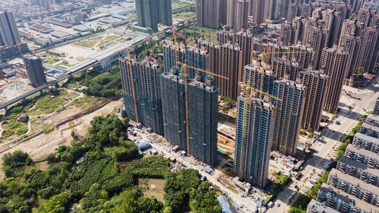 4k航拍建筑工地延时视频素材模板下载