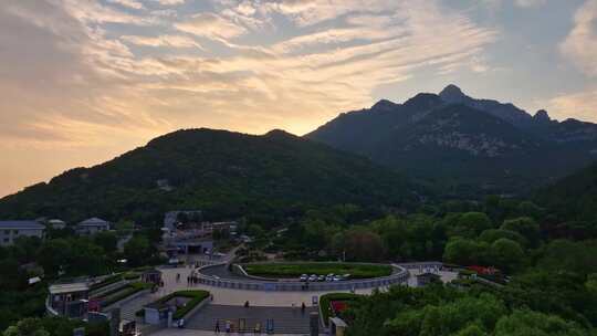 航拍泰山天外村