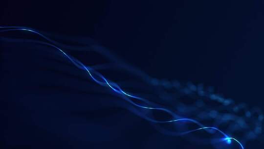 蓝色能量光束抽象技术背景