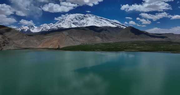 新疆南疆喀什塔县帕米尔高原喀拉库勒湖航拍