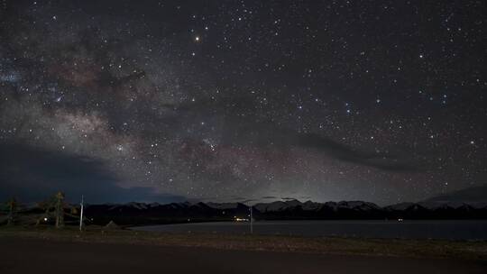 西藏 纳木错 星空 银河 暗夜 宇宙 雷电