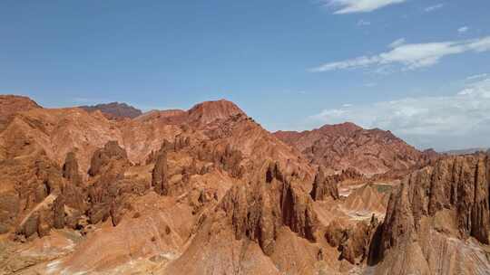 独库公路红山石林 天山神秘大峡谷航拍