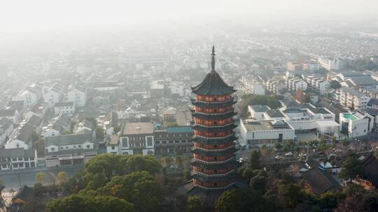 苏州北寺塔航拍（环绕）