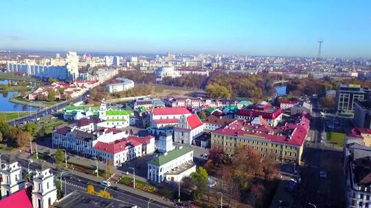 白俄罗斯明斯克城市街道实拍