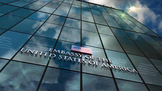 美国大使馆玻璃建筑概念可循环