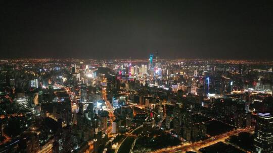 浦西夜景航拍全景