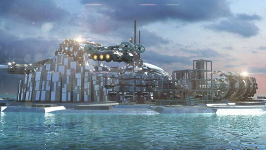 科幻城市景观建模