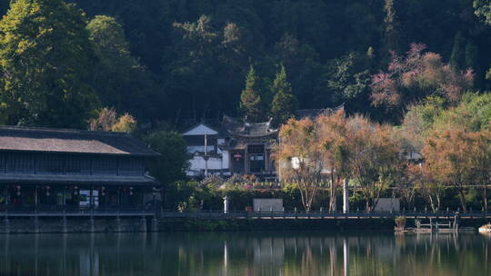 秋天和顺古镇的宗祠古建筑