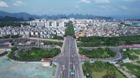 桂林七星区城市建筑风光