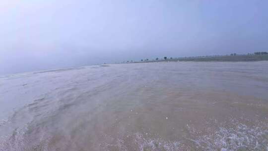 自然生态湿地 湖水湿地 黄河长江 浑浊湖水