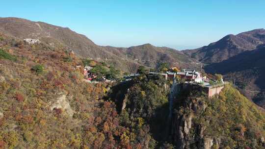 4K航拍秋天北京的妙峰山