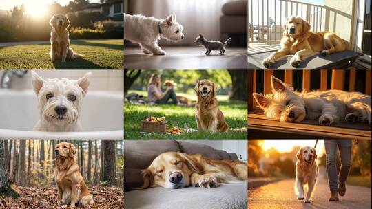 萌宠狗狗小狗狗的治愈日常与美好瞬间高清在线视频素材下载