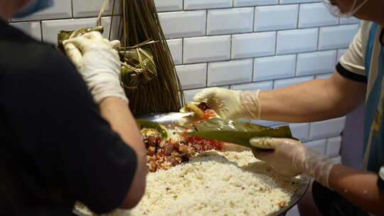 端午节包粽子活动美食传统节日特色食物