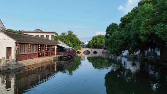 同里古镇清晨航拍