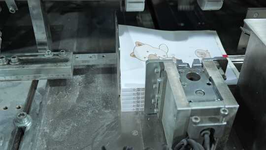 印刷厂里的各种机械设备运行7