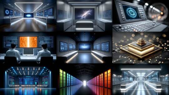 数据中心服务器矩阵科技感十足高清在线视频素材下载