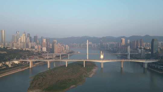 航拍重庆长江大桥