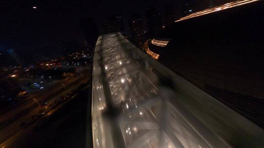 穿越机 FPV 航拍 郑州夜景 千玺广场视频素材模板下载