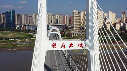 陕西汉中龙岗大桥近景穿梭前进视频素材模板下载
