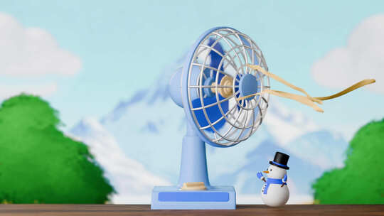 趣味动态电子风扇LED大屏幕户外背景