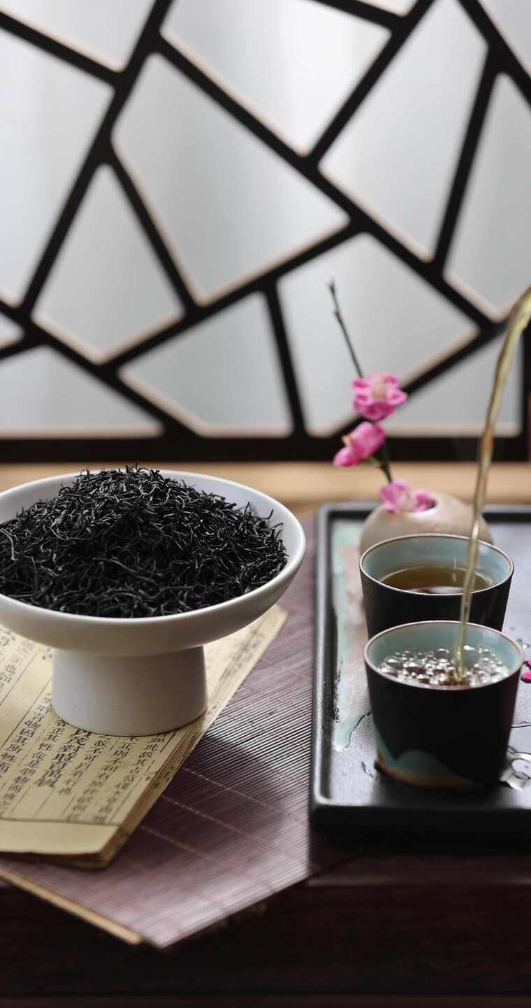 高品质茶叶红茶正山小种冲茶倒茶展示