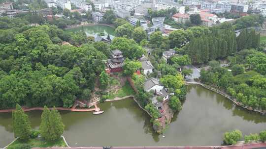 湖北黄冈东坡赤壁景区航拍