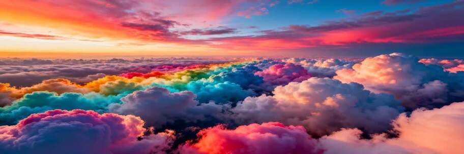 宽屏七彩祥云彩云天空美景合集