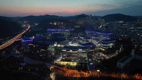 繁华夜景 城市夜景 城市夜景航拍