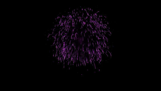 紫色粒子烟花特效带通道素材新年烟火爆炸